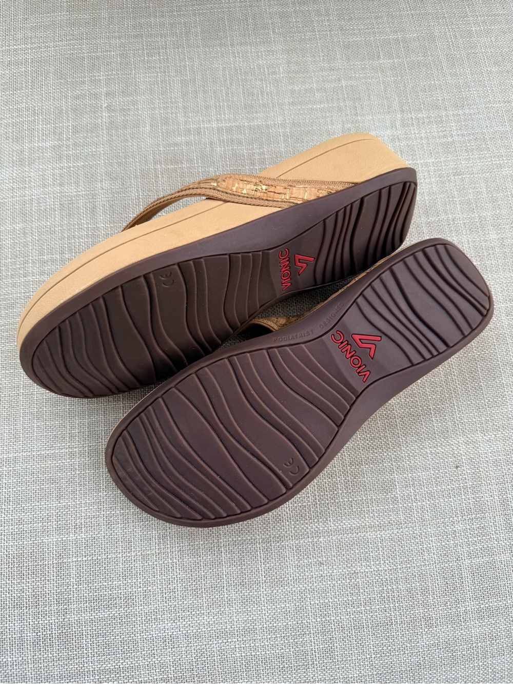 Vionic Women's, High Tide Platform Sandal Cork 8 - Picture 2 of 5
